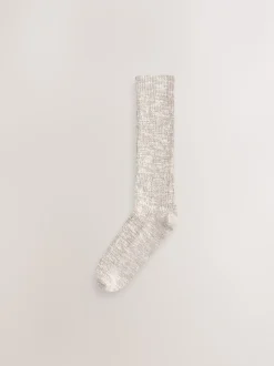 Neutral Cotton Slub Slouchy Ankle Socks 3 Pack