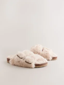 Neutral Footbed Comfort Slippers
