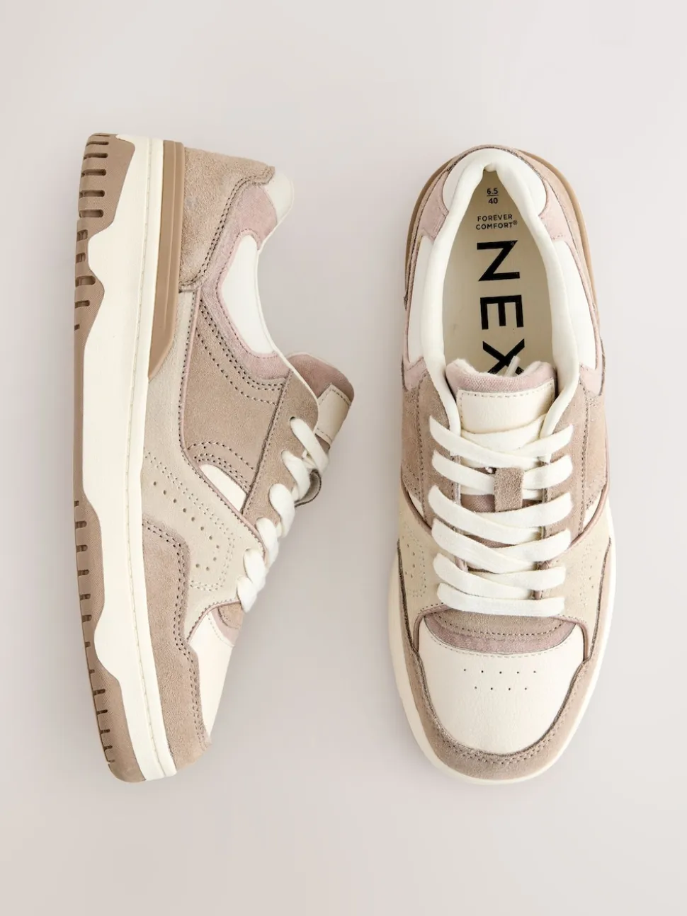 Neutral Forever Comfort® Panelled Chunky Lace-Up Trainers