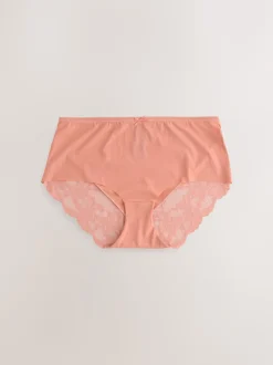 Neutral Midi No VPL Lace Back Briefs 5 Pack