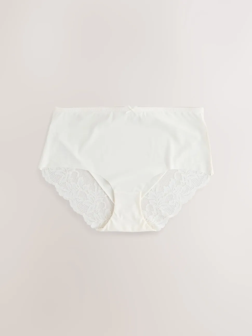 Neutral Midi No VPL Lace Back Briefs 5 Pack