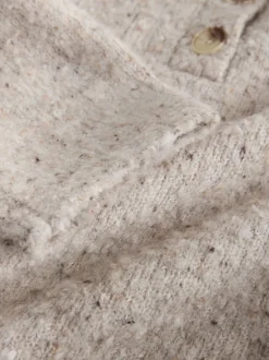 Neutral Neppy Boucle Long Sleeve Polo Jumper