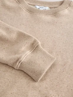 Neutral Neppy Relaxed Fit Essentials Longline Sweatshirt with Pockets