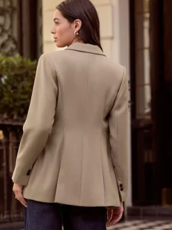 Neutral N.Premium Wool Blend Twill Blazer