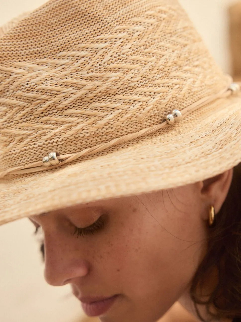 Neutral Packable Western Hat