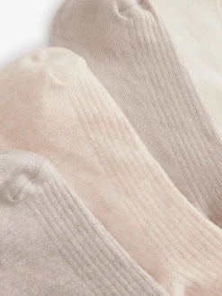 Neutral Ribbed Ankle Socks 4 Pack
