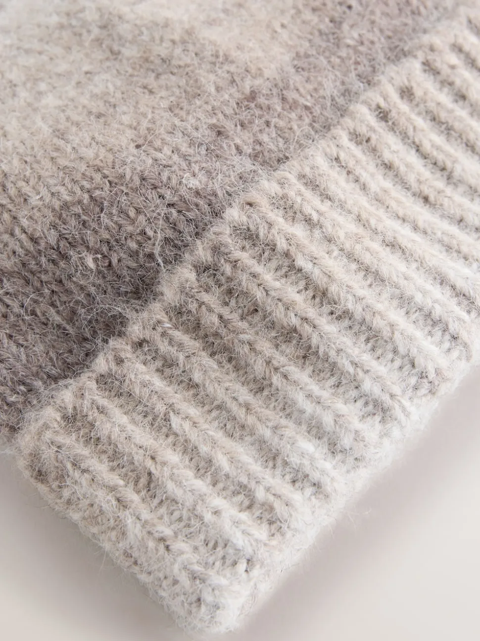 Neutral Space Dye Knitted Beanie Hat