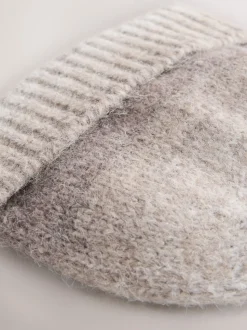 Neutral Space Dye Knitted Beanie Hat