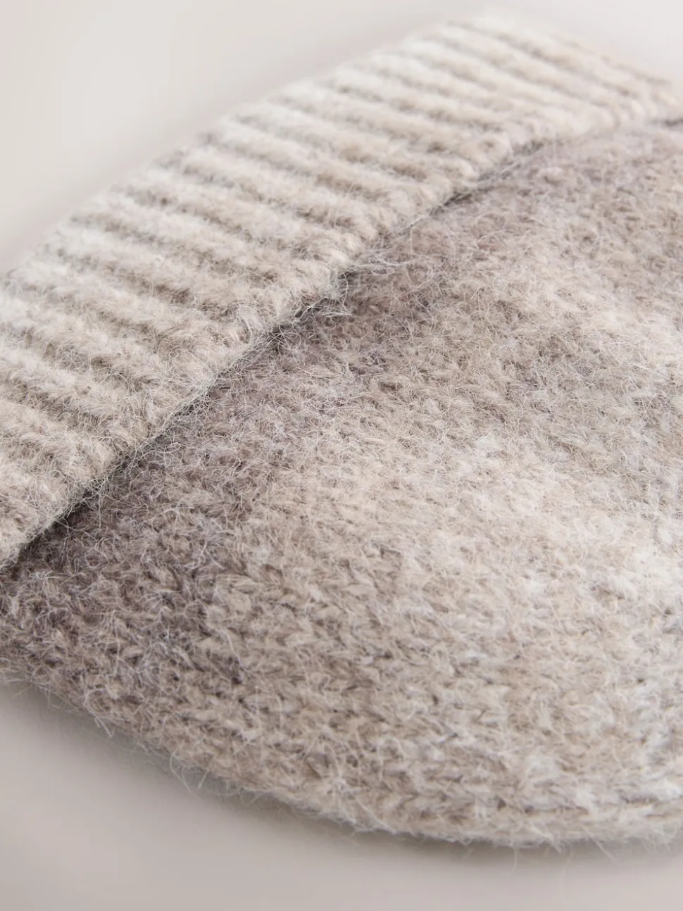 Neutral Space Dye Knitted Beanie Hat