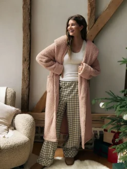 Neutral Teddy Dressing Gown
