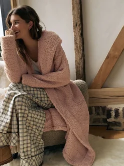 Neutral Teddy Dressing Gown