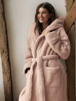 Neutral Teddy Dressing Gown