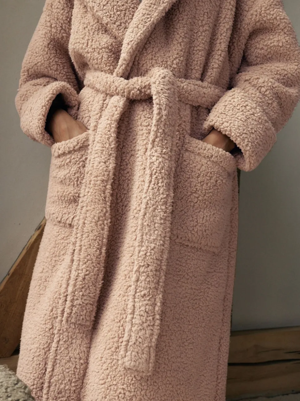 Neutral Teddy Dressing Gown
