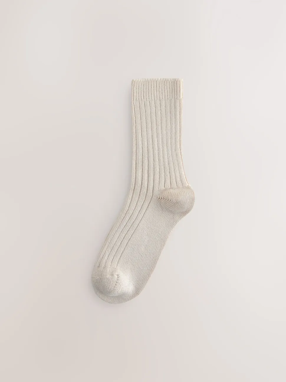 Neutral Warm Handle Ribbed Ankle Socks 3 Pack