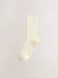 Neutral Warm Handle Ribbed Ankle Socks 3 Pack
