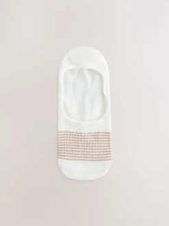 Neutral/Grey Animal and Stripe Invisible Trainer Socks 4 Pack