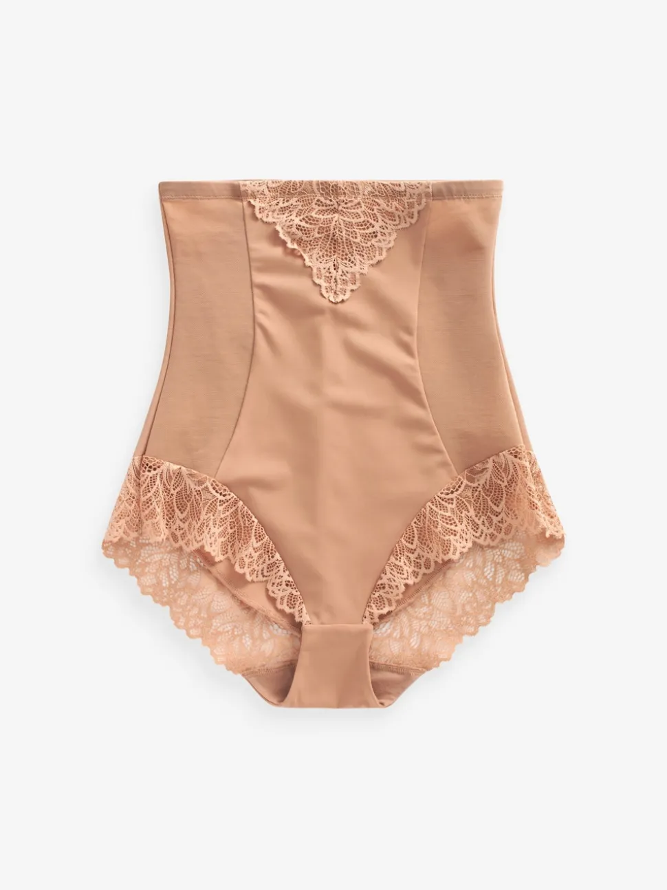 Neutral/Tan Brown Super High Waist Briefs Firm Tummy Control Shaping Briefs