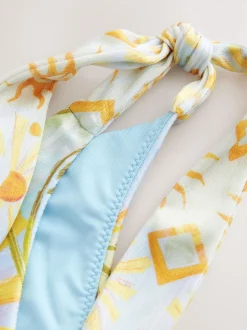 Never Fully Dressed Blue Sun Tie Side Tie Side Bikini Briefs