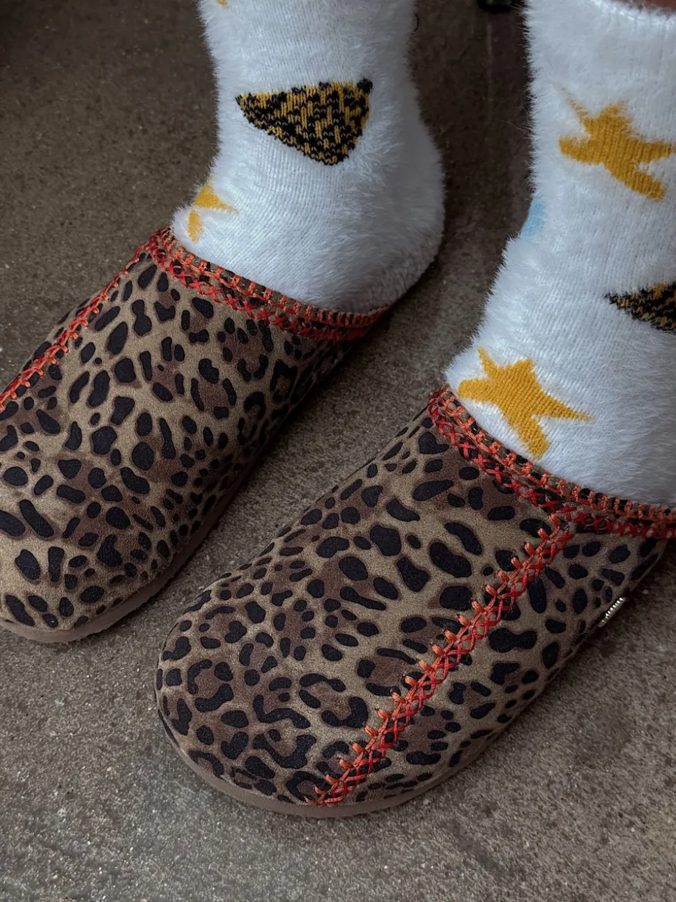 Never Fully Dressed Brown Leopard Print Mule Slippers