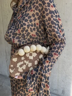 Never Fully Dressed Brown Petite Leopard Mia Petite Dress