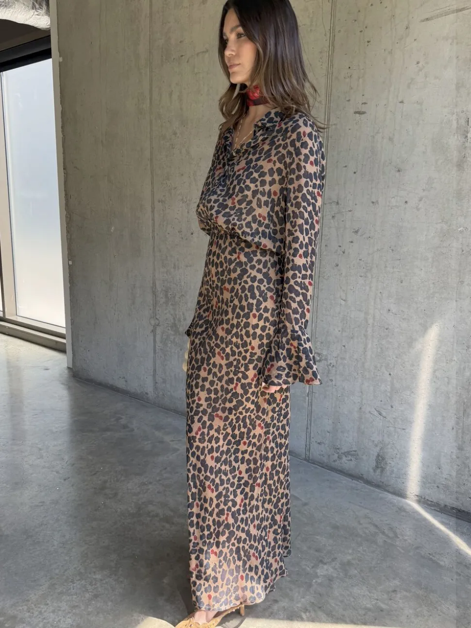 Never Fully Dressed Brown Petite Leopard Mia Petite Dress