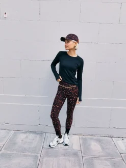 Never Fully Dressed Burgandy Leopard Leggings