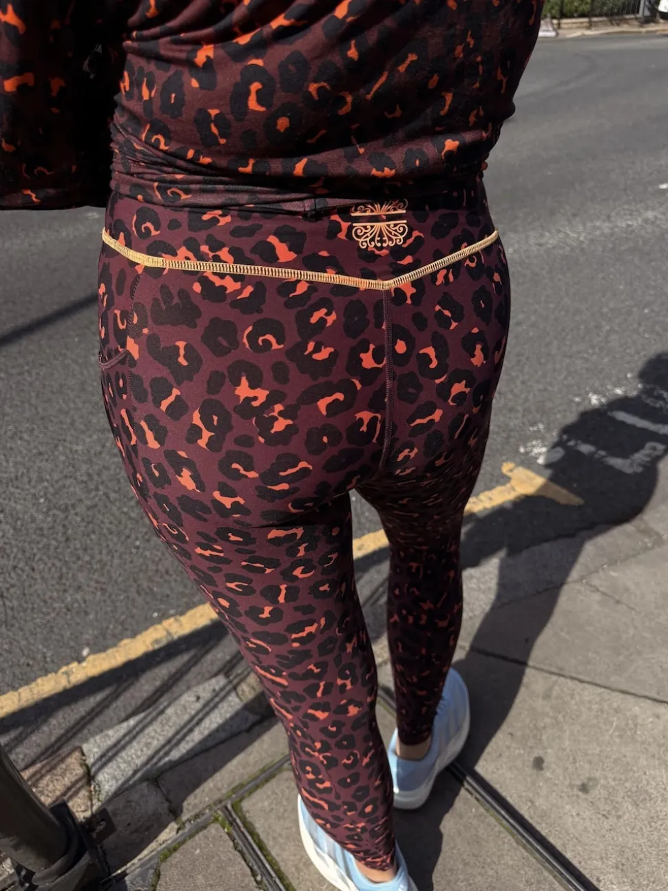 Never Fully Dressed Burgandy Leopard Leggings