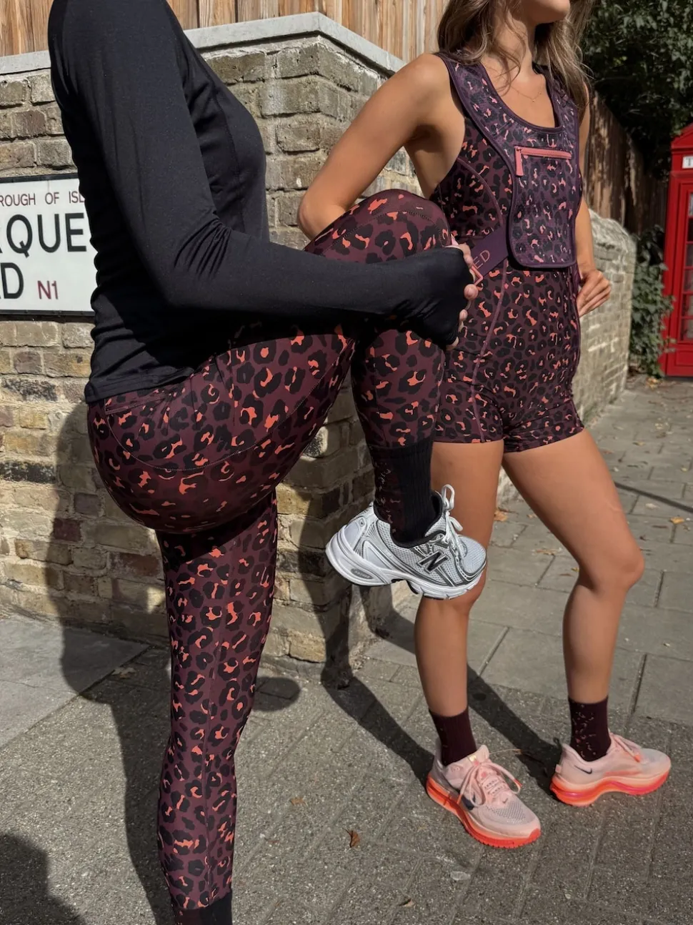 Never Fully Dressed Burgandy Leopard Leggings
