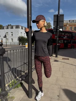 Never Fully Dressed Burgandy Leopard Leggings