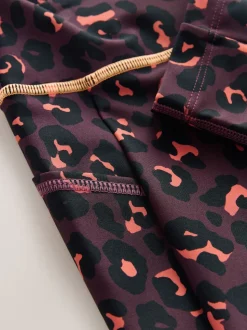 Never Fully Dressed Burgandy Leopard Leggings