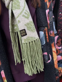 Never Fully Dressed Green/Cream Blanket Scarf