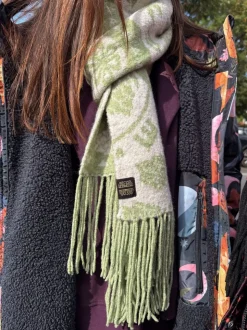 Never Fully Dressed Green/Cream Blanket Scarf