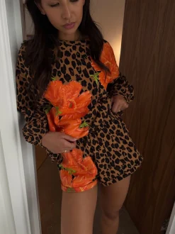 Never Fully Dressed Leopard Poppy Shorts