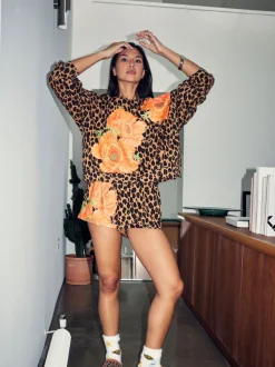 Never Fully Dressed Leopard Poppy Shorts