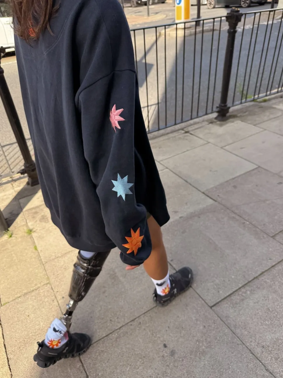 Never Fully Dressed Navy Embroidery Cotton Sweatshirt