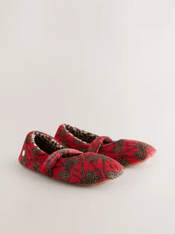 Never Fully Dressed Red Bow Mary Jane Slippers