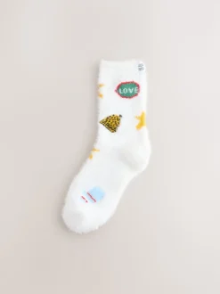 Never Fully Dressed Red/White Elements Cosy Socks 2 Pack