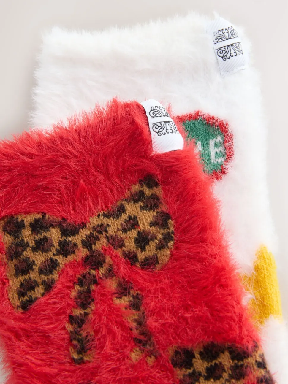 Never Fully Dressed Red/White Elements Cosy Socks 2 Pack