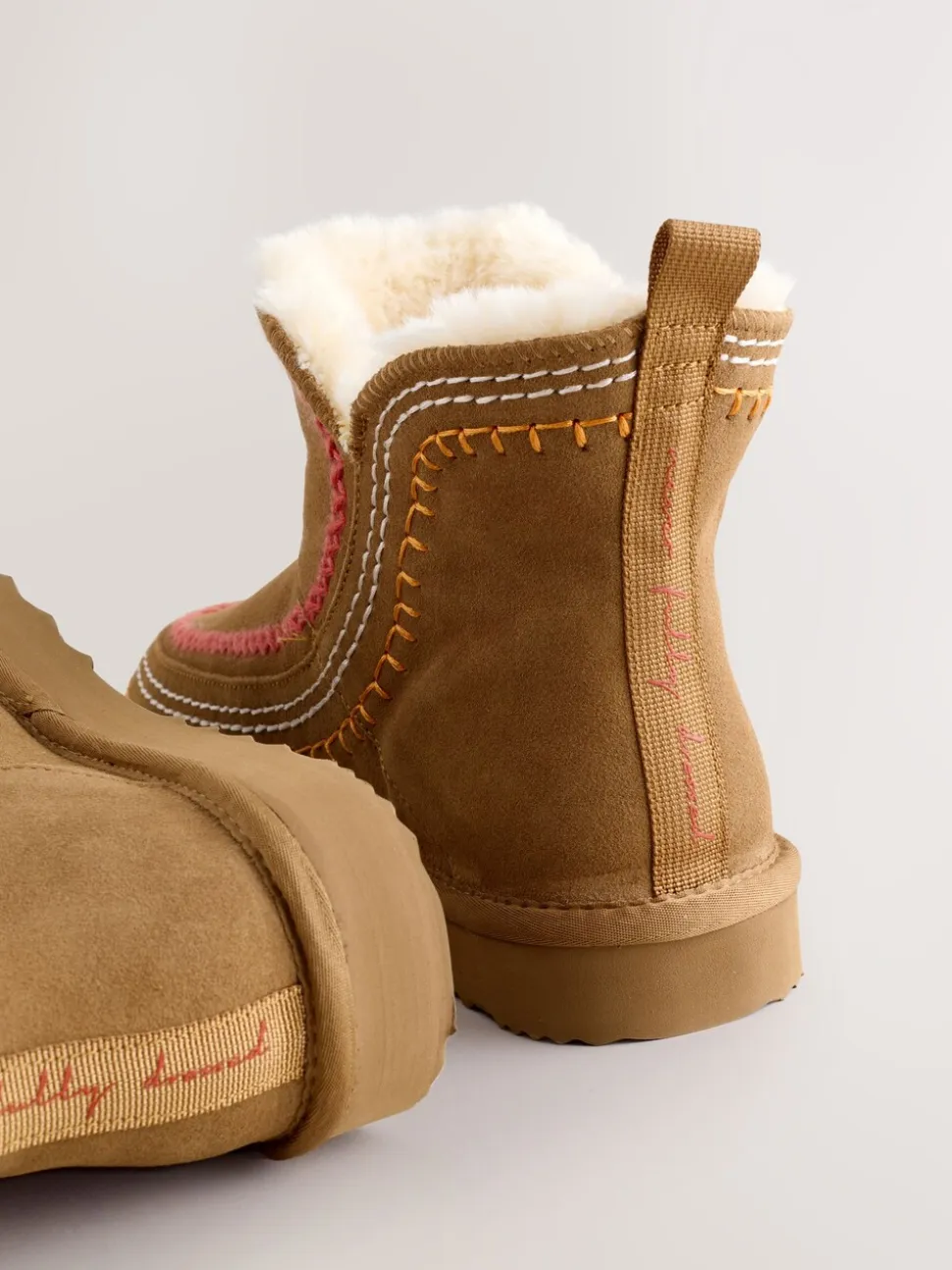 Never Fully Dressed Tan Brown Suede Leather Boots