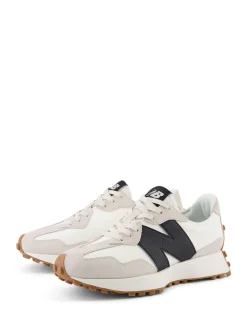 New Balance Black on White 327 Trainers