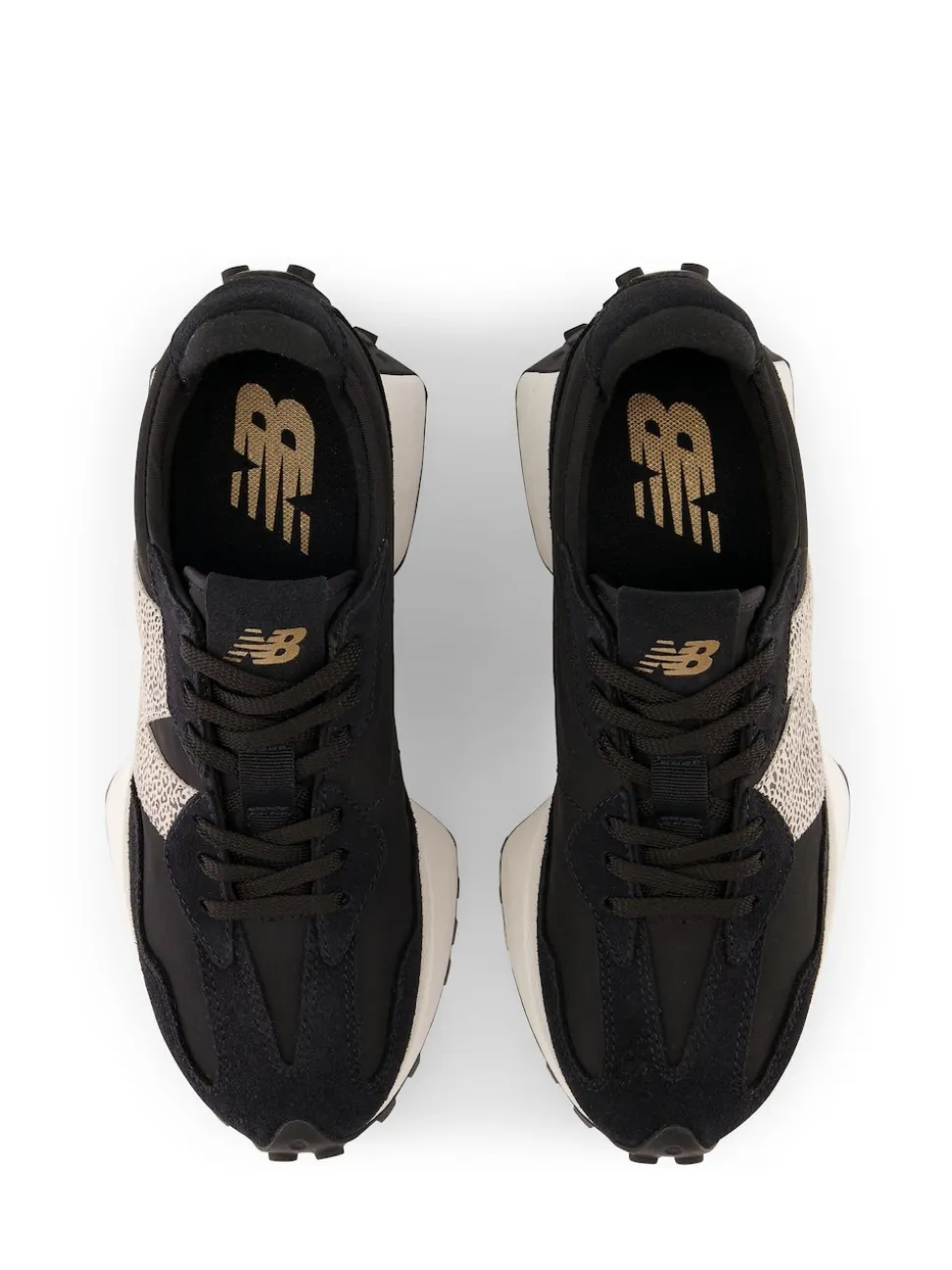 New Balance Black/Leopard Print 327 Trainers