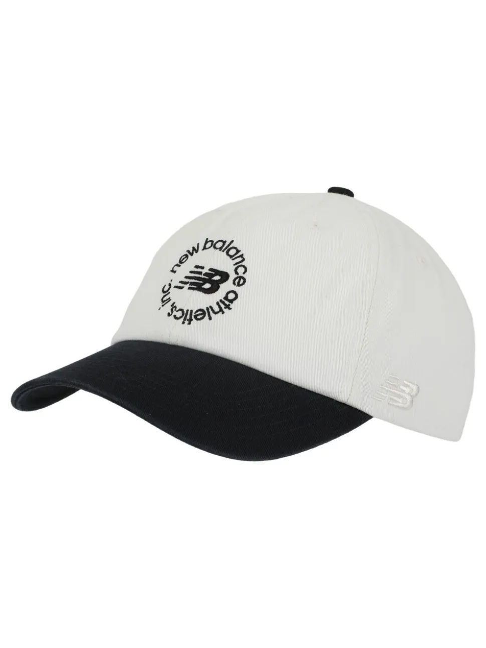 New Balance White 6 Panel Circle Graphic 100% Cotton Hat
