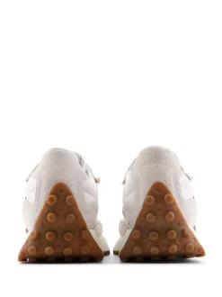 New Balance White/Green 327 Trainers