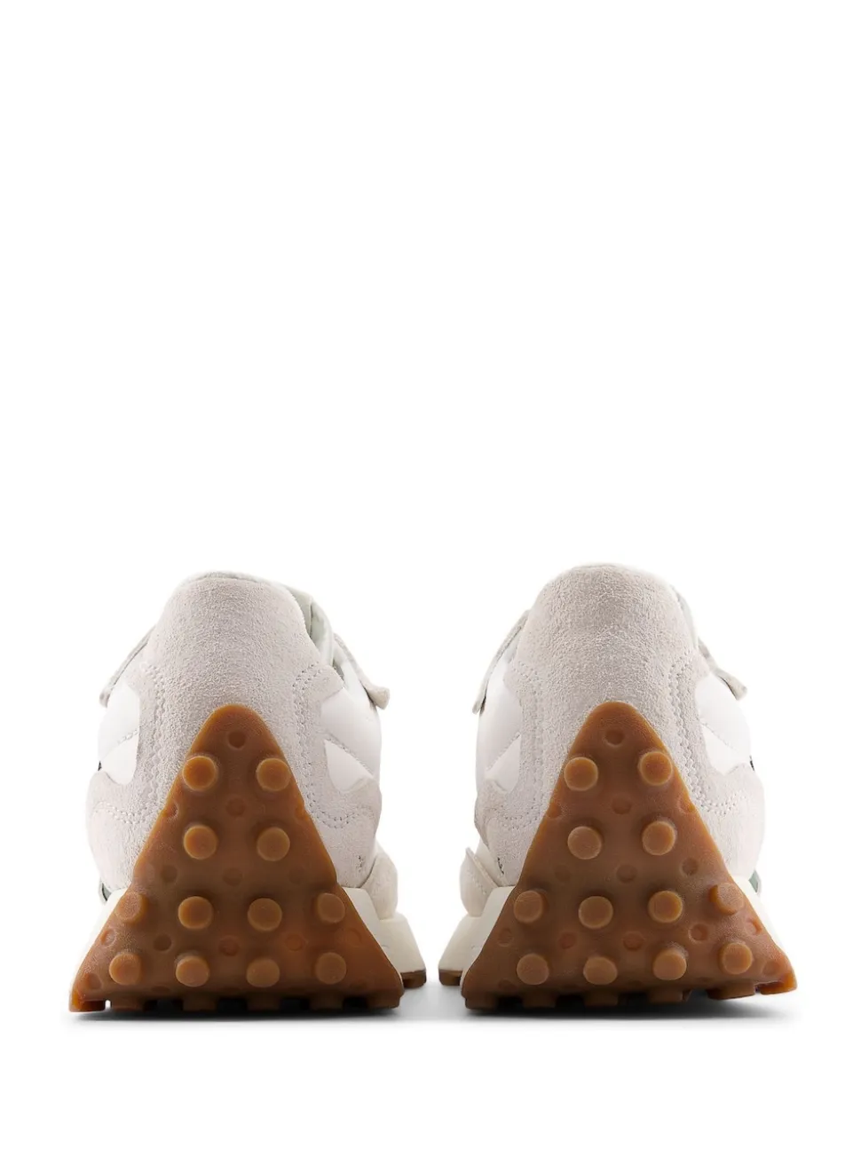 New Balance White/Green 327 Trainers