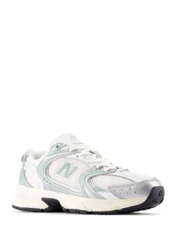 New Balance White/Green Womens 530 Trainers