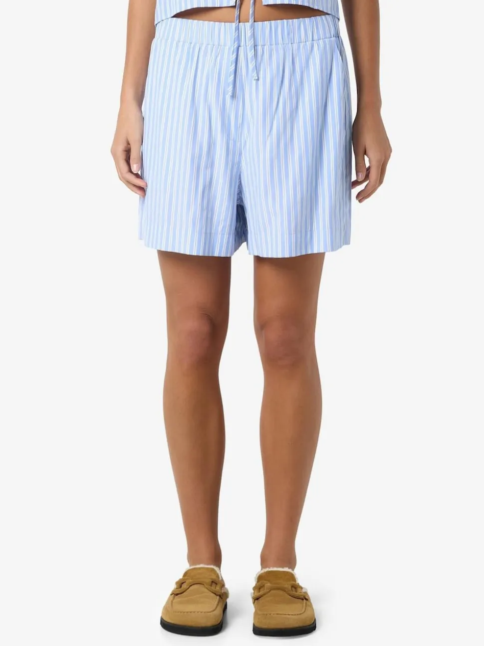 NOISY MAY Blue Stripe Shorts