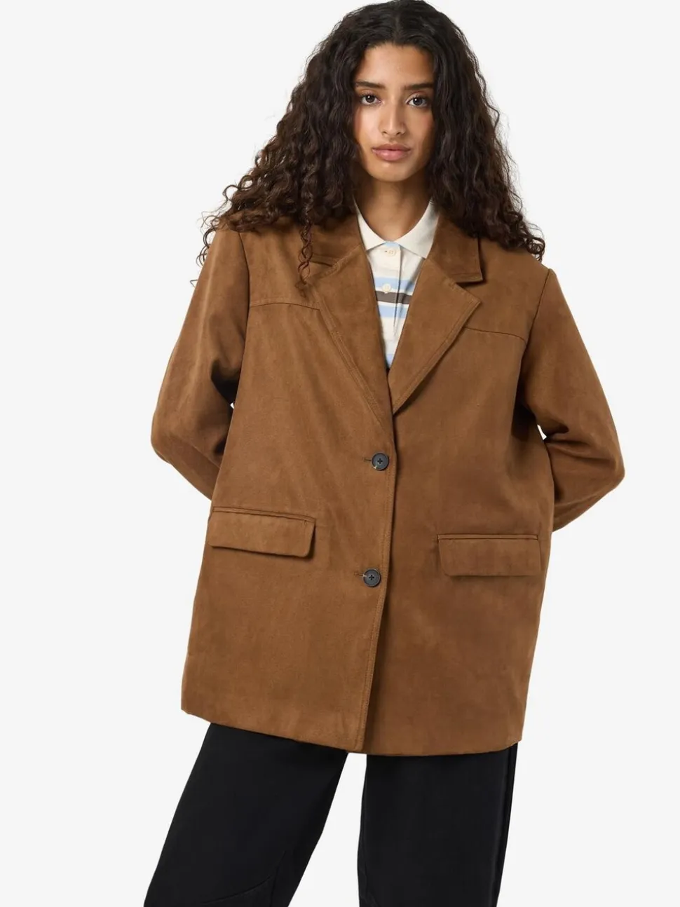 Noisy May Brown Long Sleeve Blazer