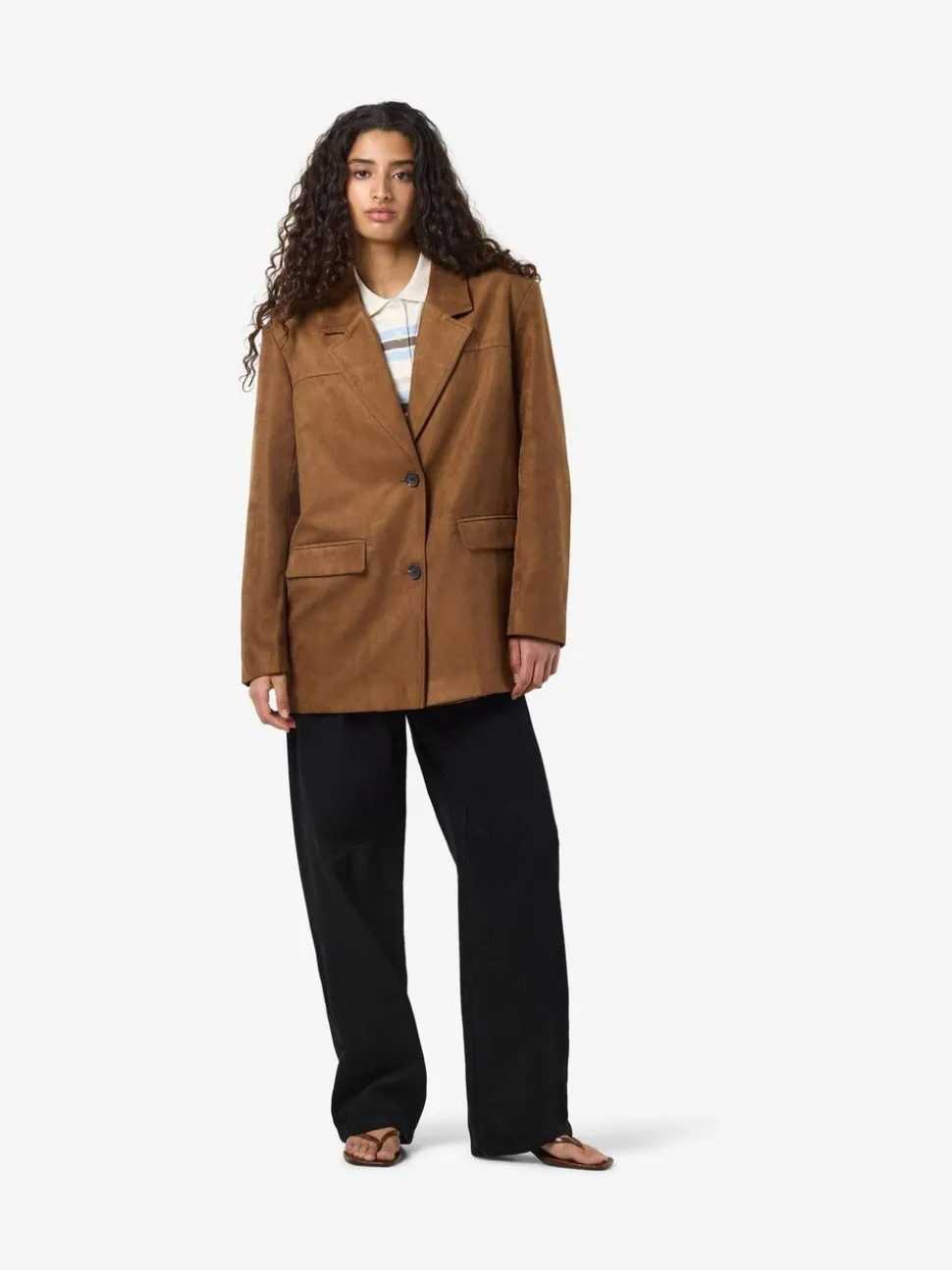Noisy May Brown Long Sleeve Blazer
