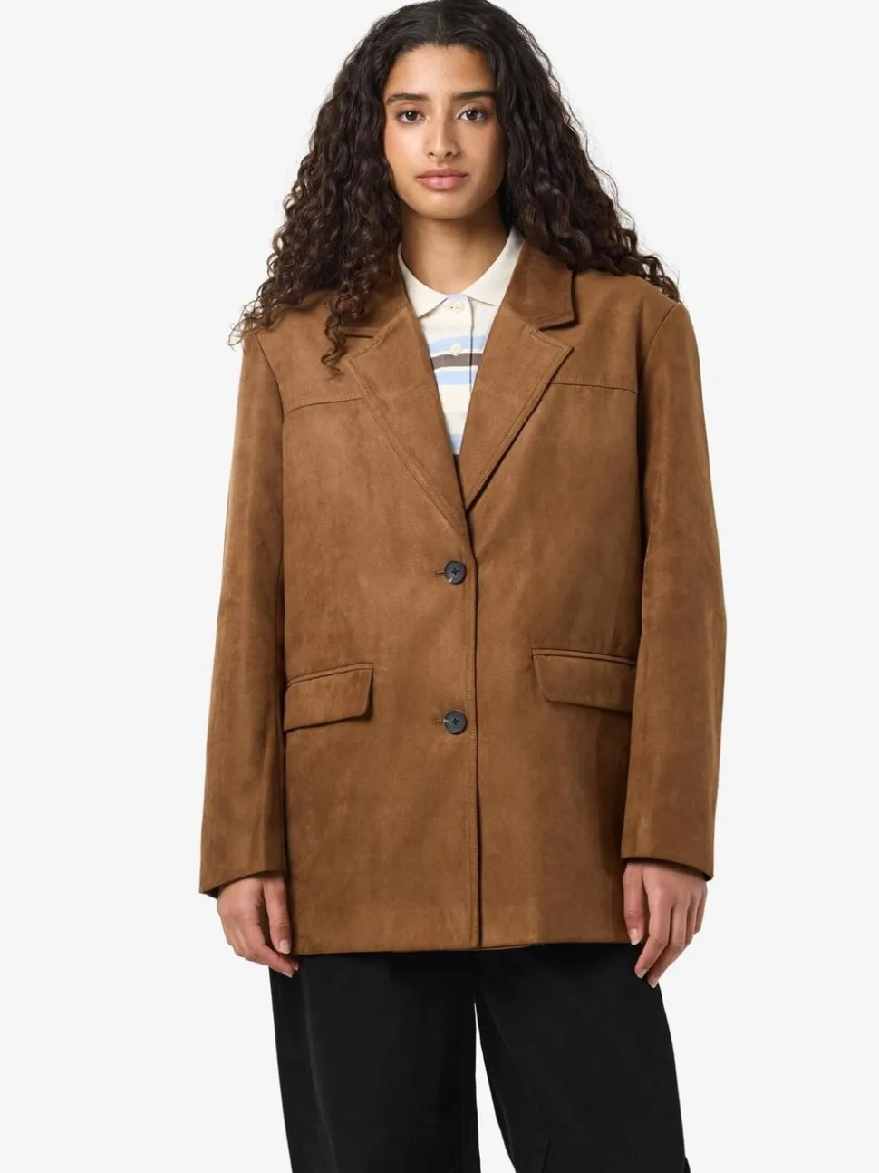 Noisy May Brown Long Sleeve Blazer