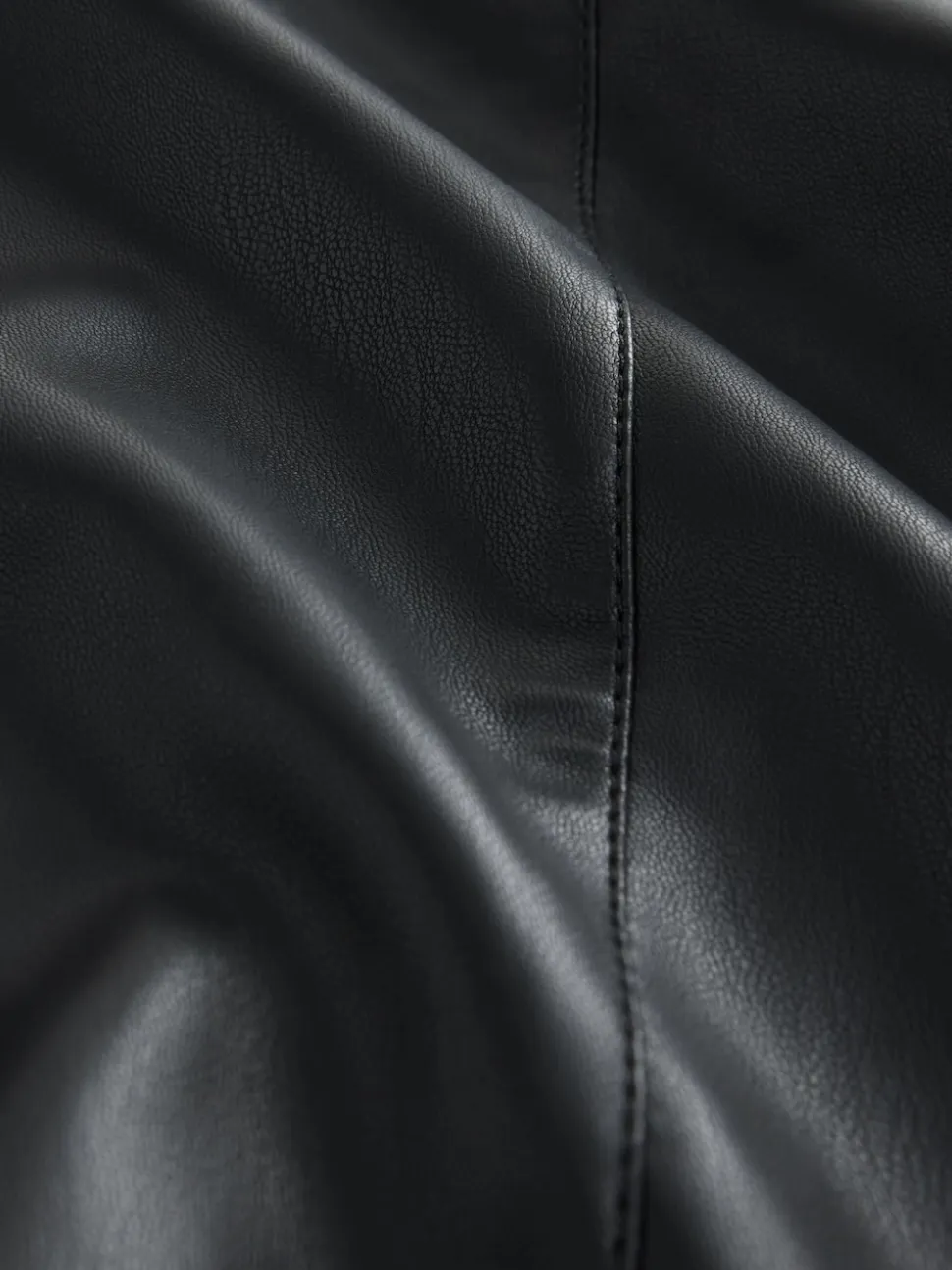 Nothing Ordinary Black Faux Leather Knee Length Bermuda Shorts